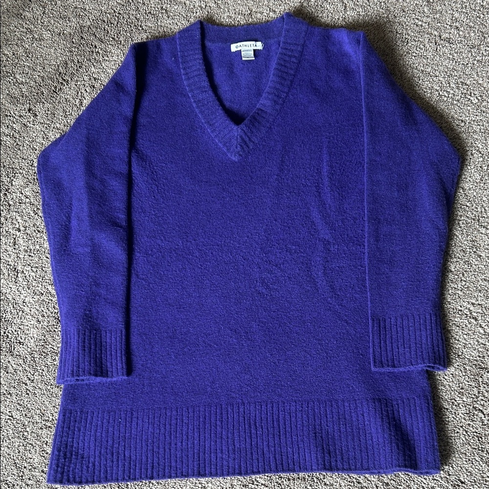 Womens Athleta Rich Cobqlt Blue Sweater Size Medium